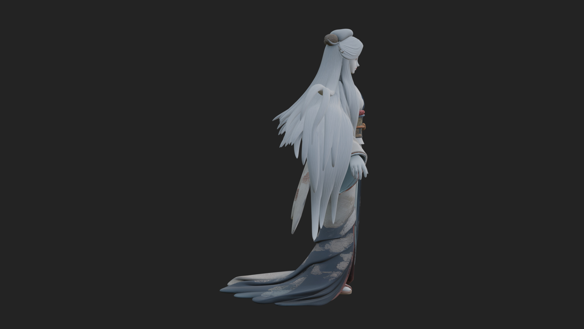 Crescent Crown Priestess Statue Design 8 3D Print Model 3D Model