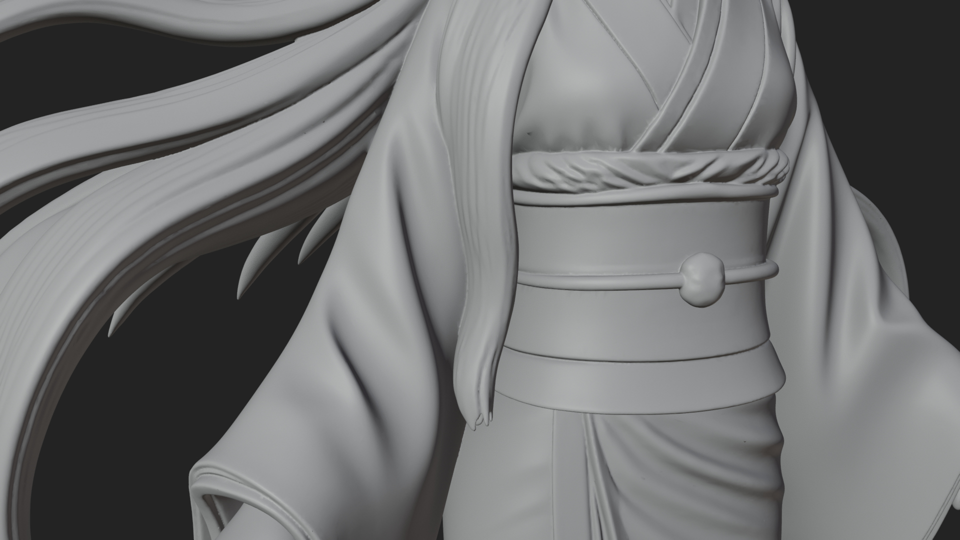 Crescent Crown Priestess Statue Design 8 3D Print Model 3D Model