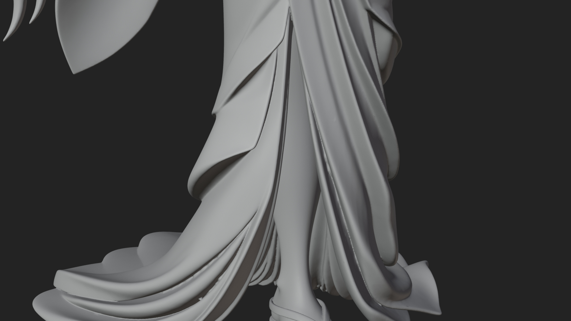 Crescent Crown Priestess Statue Design 8 3D Print Model 3D Model