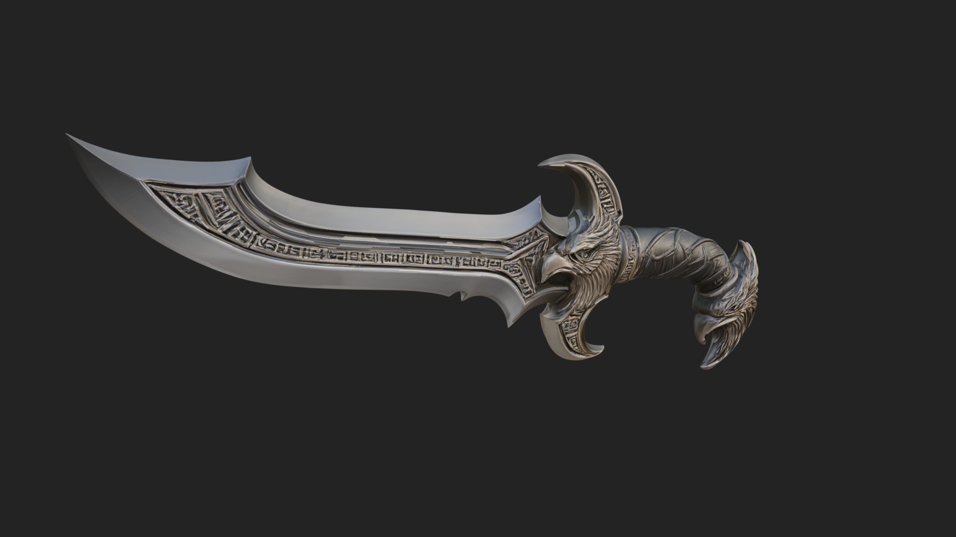 Crescent Hand Blade Model Design 10 3D Print Model 3D Model