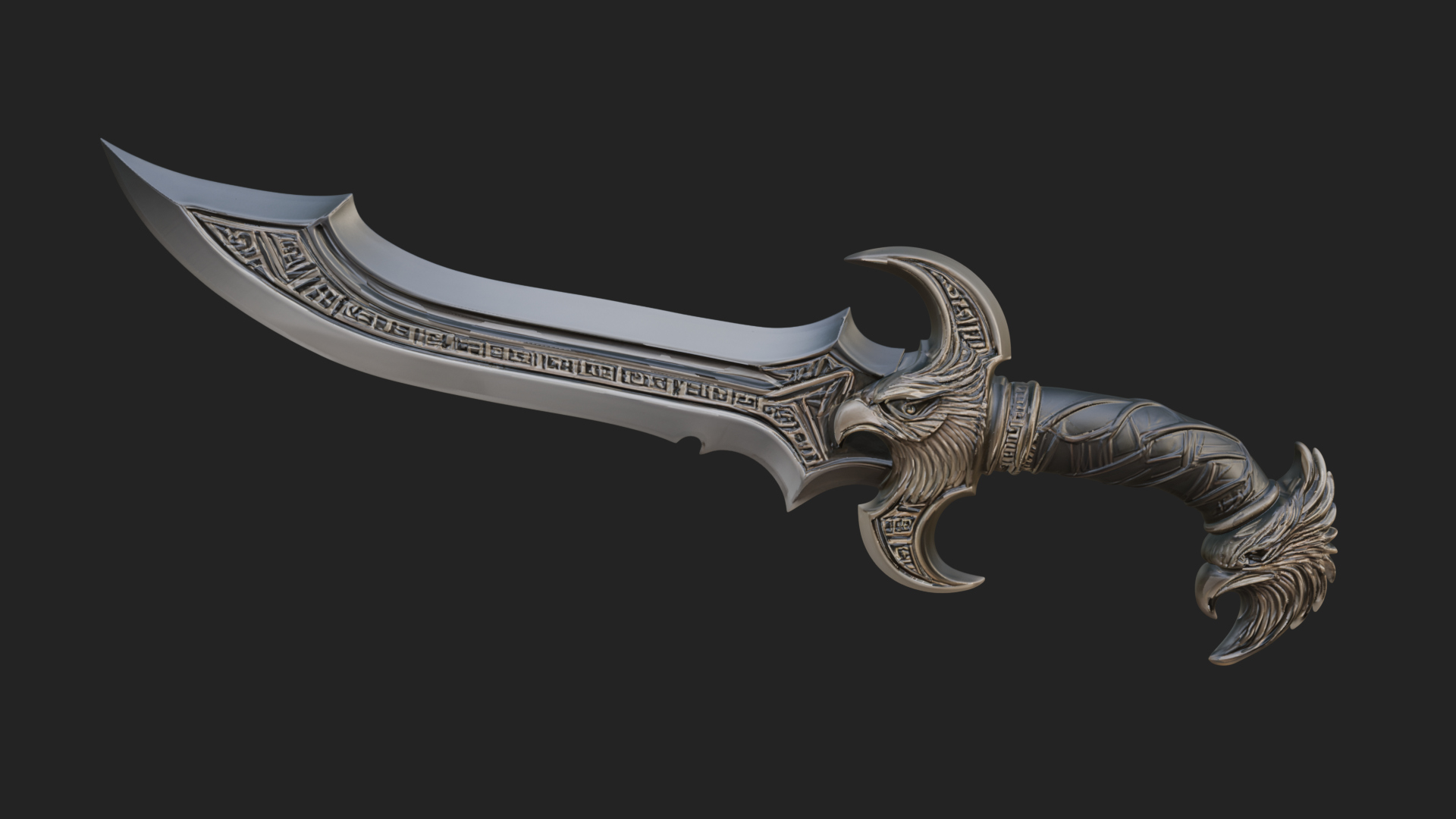 Crescent Hand Blade Model Design 10 3D Print Model 3D Model