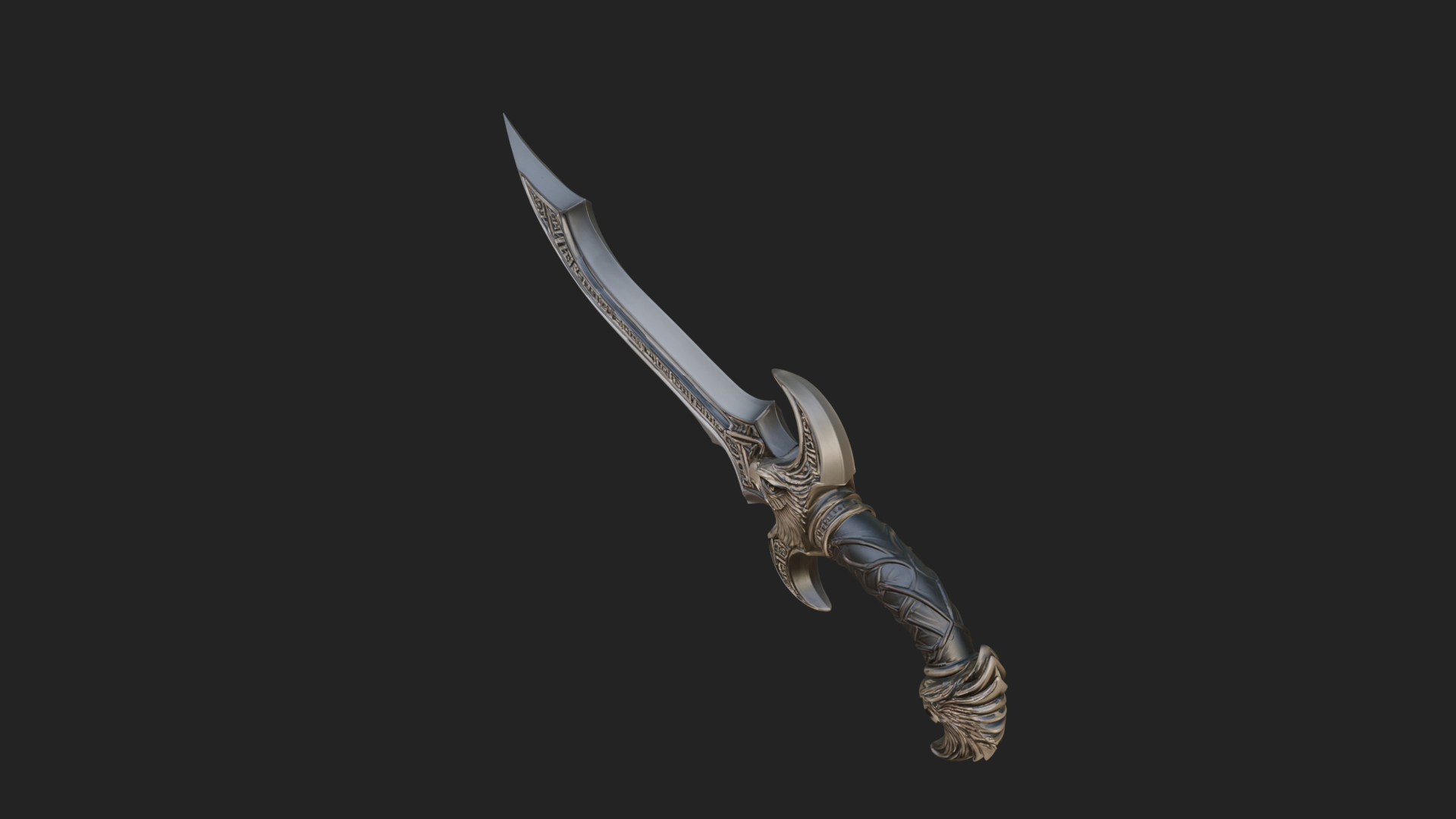 Crescent Hand Blade Model Design 10 3D Print Model 3D Model