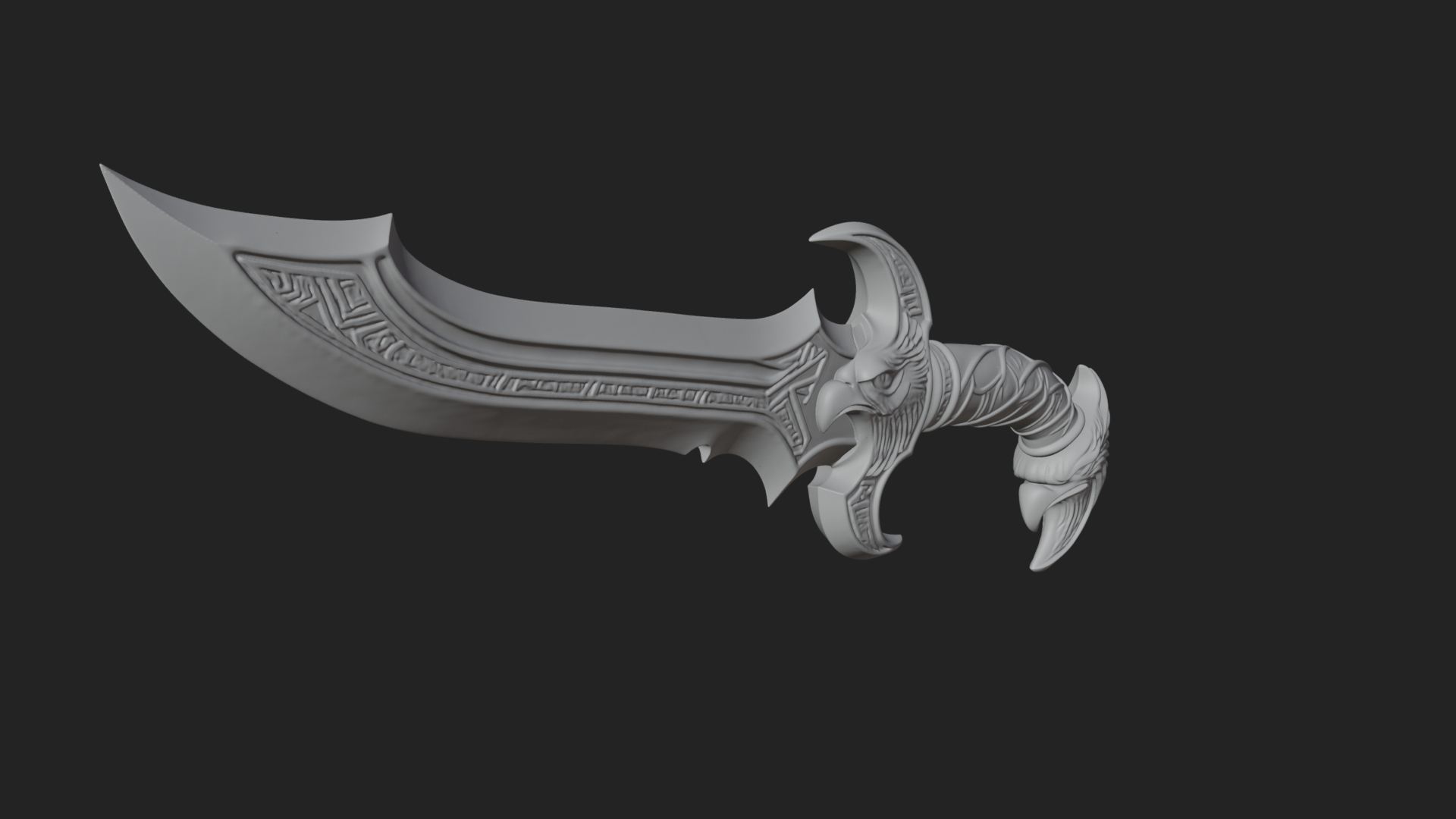 Crescent Hand Blade Model Design 10 3D Print Model 3D Model