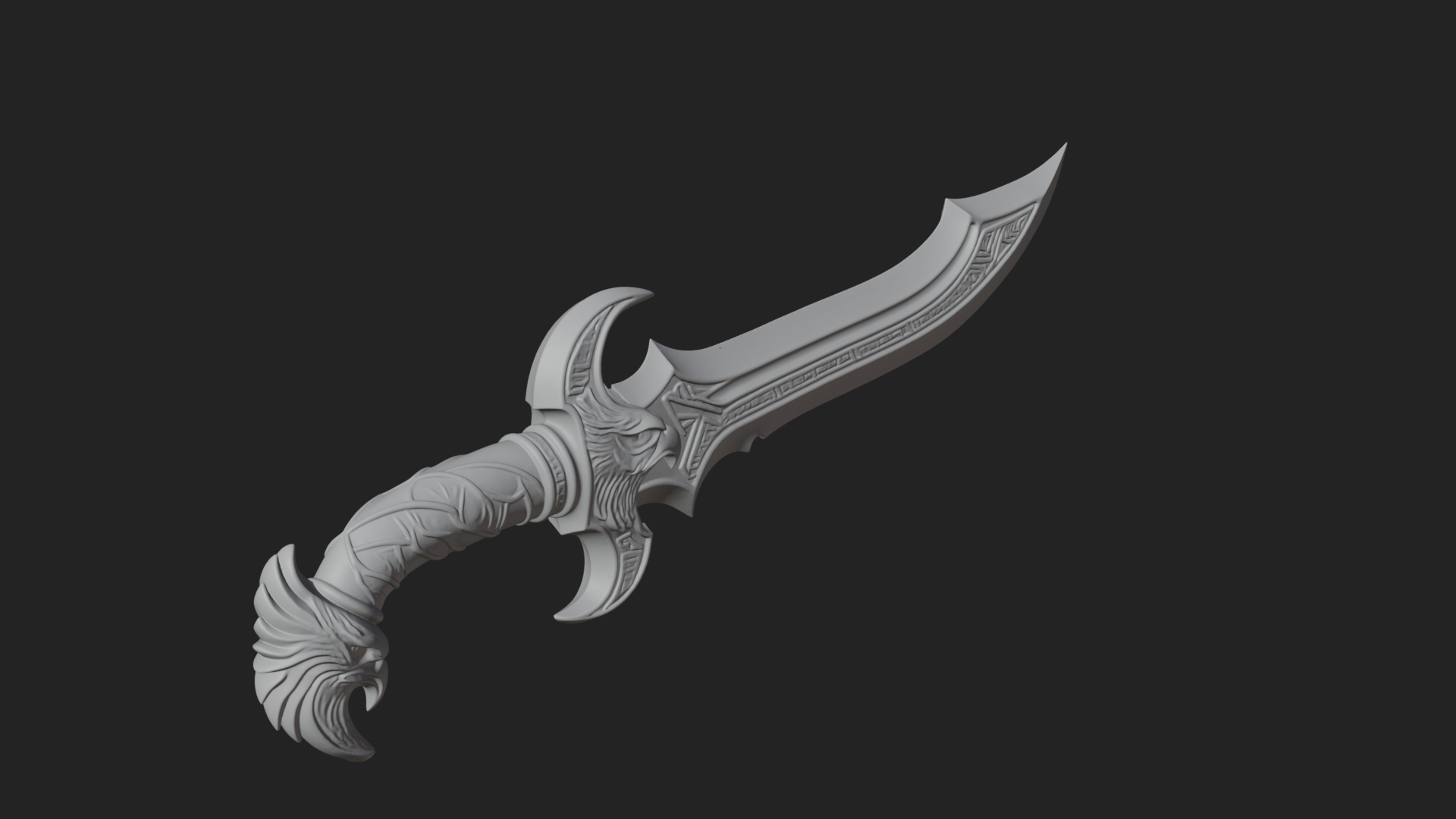 Crescent Hand Blade Model Design 10 3D Print Model 3D Model