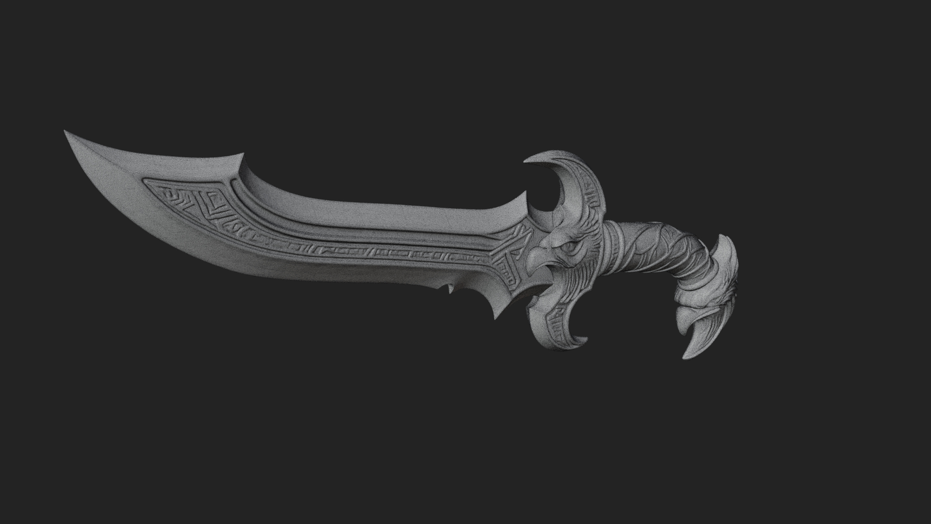 Crescent Hand Blade Model Design 10 3D Print Model 3D Model