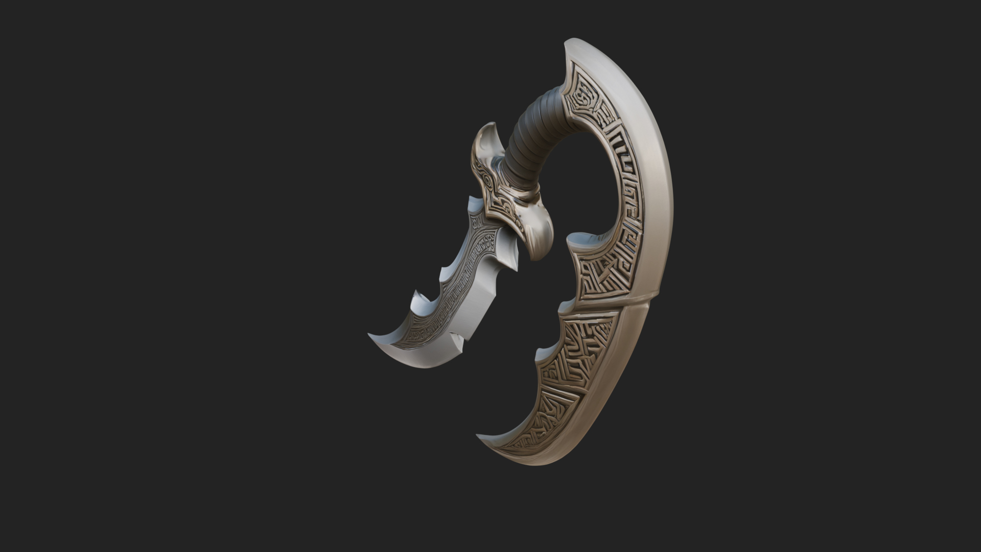 Crescent Hand Blade Model Design 5 3D Print Model 3D Model