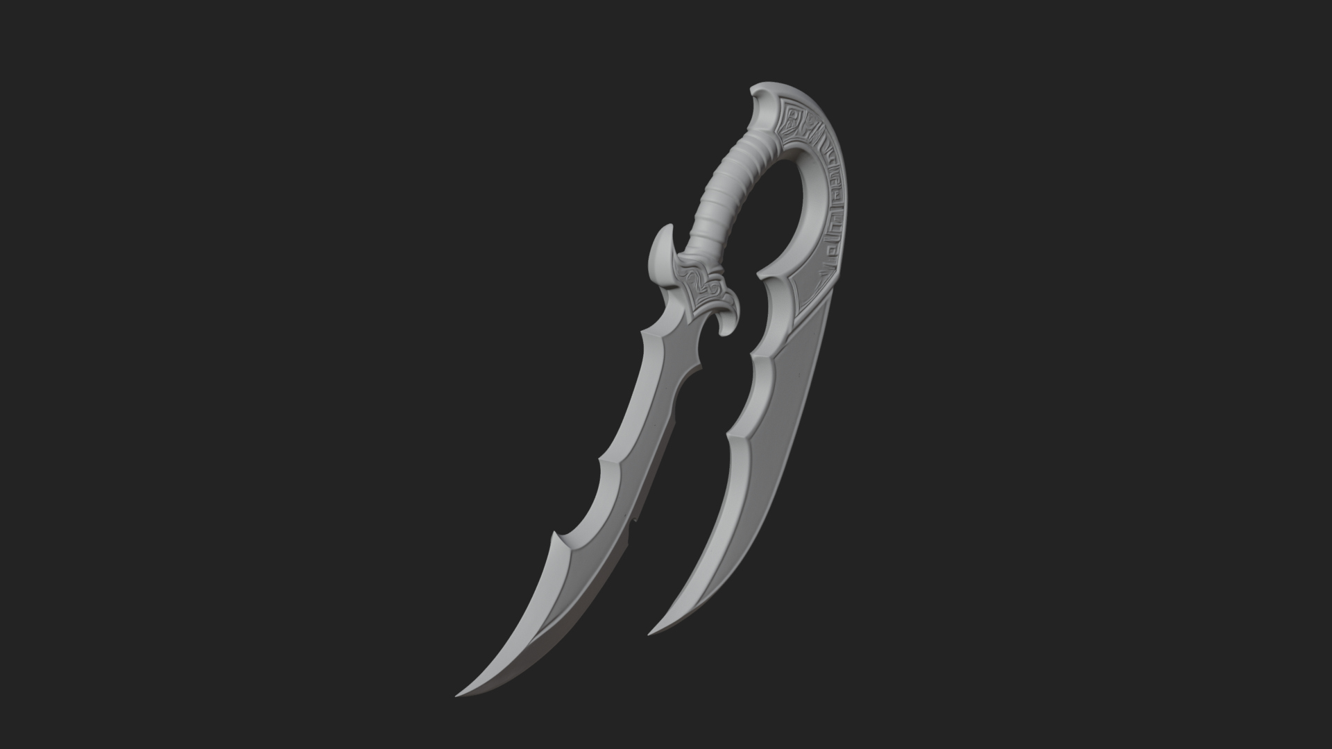 Crescent Hand Blade Model Design 5 3D Print Model 3D Model