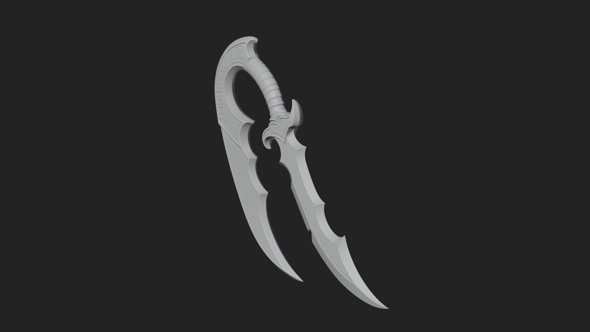 Crescent Hand Blade Model Design 5 3D Print Model 3D Model