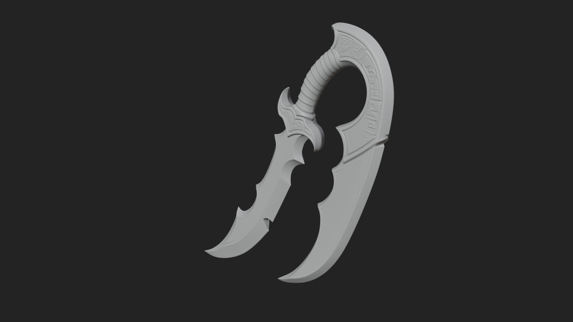 Crescent Hand Blade Model Design 5 3D Print Model 3D Model