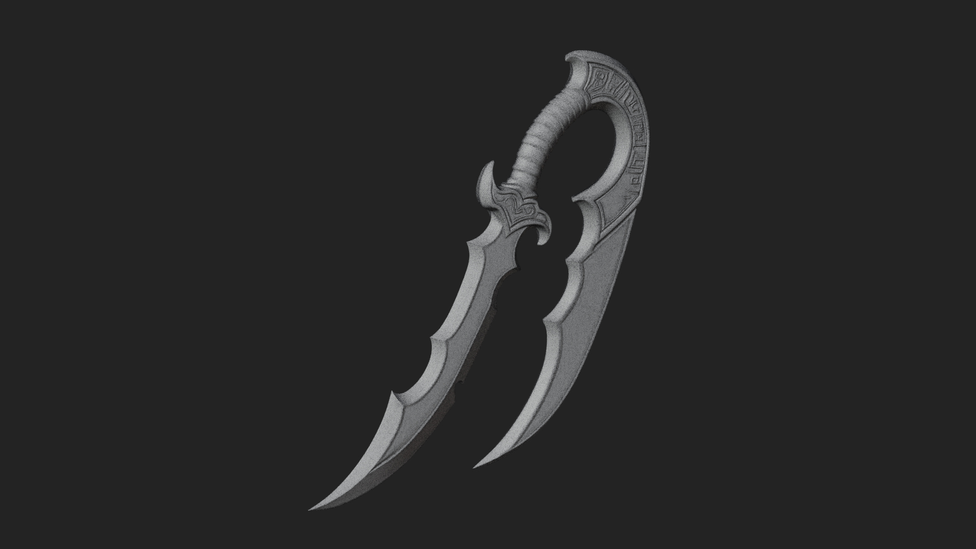 Crescent Hand Blade Model Design 5 3D Print Model 3D Model