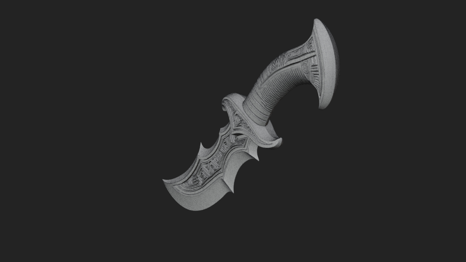Crescent Hand Blade Model Design 6 3D Print Model 3D Model