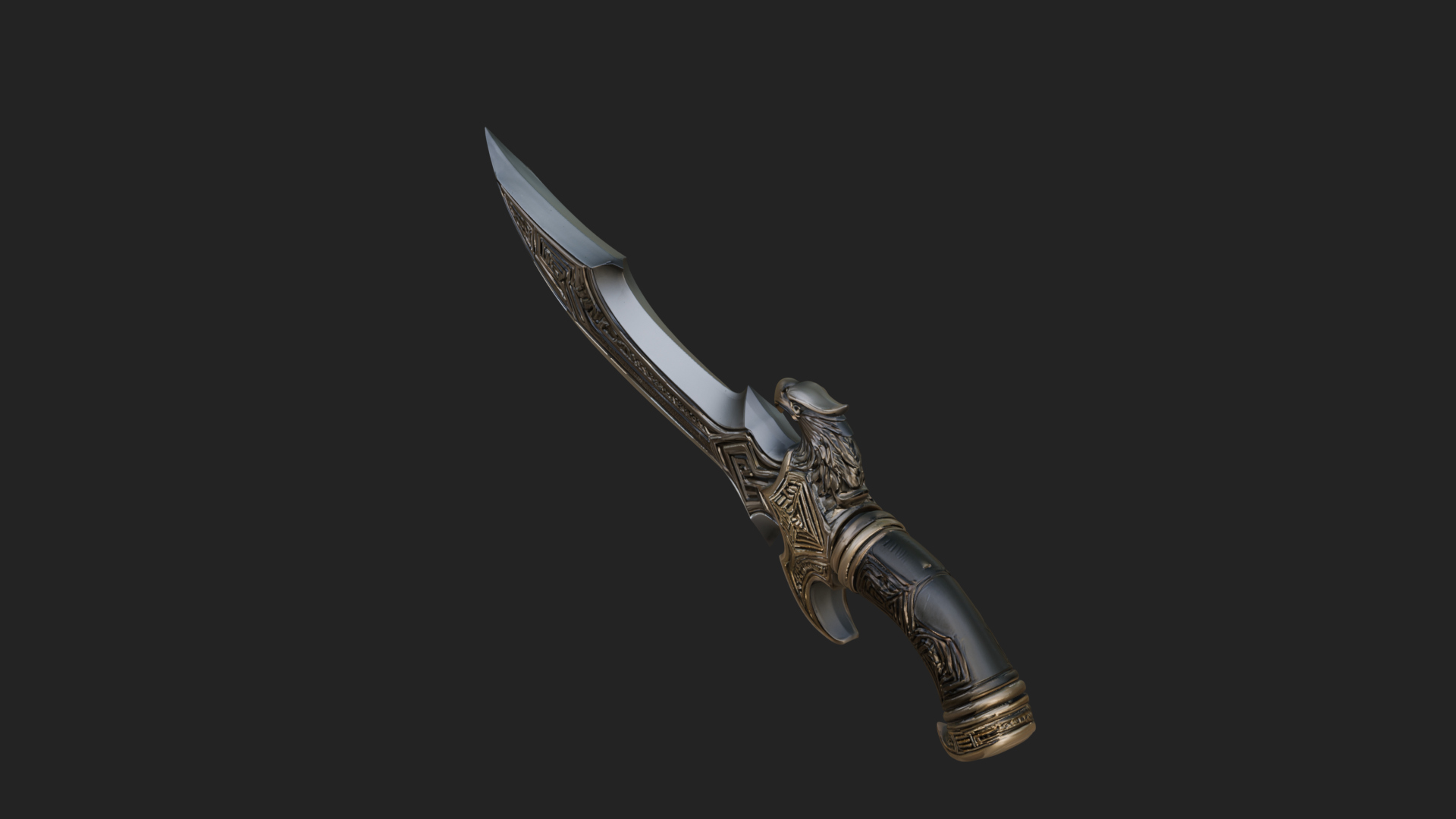 Crescent Hand Blade Model Design 9 3D Print Model 3D Model