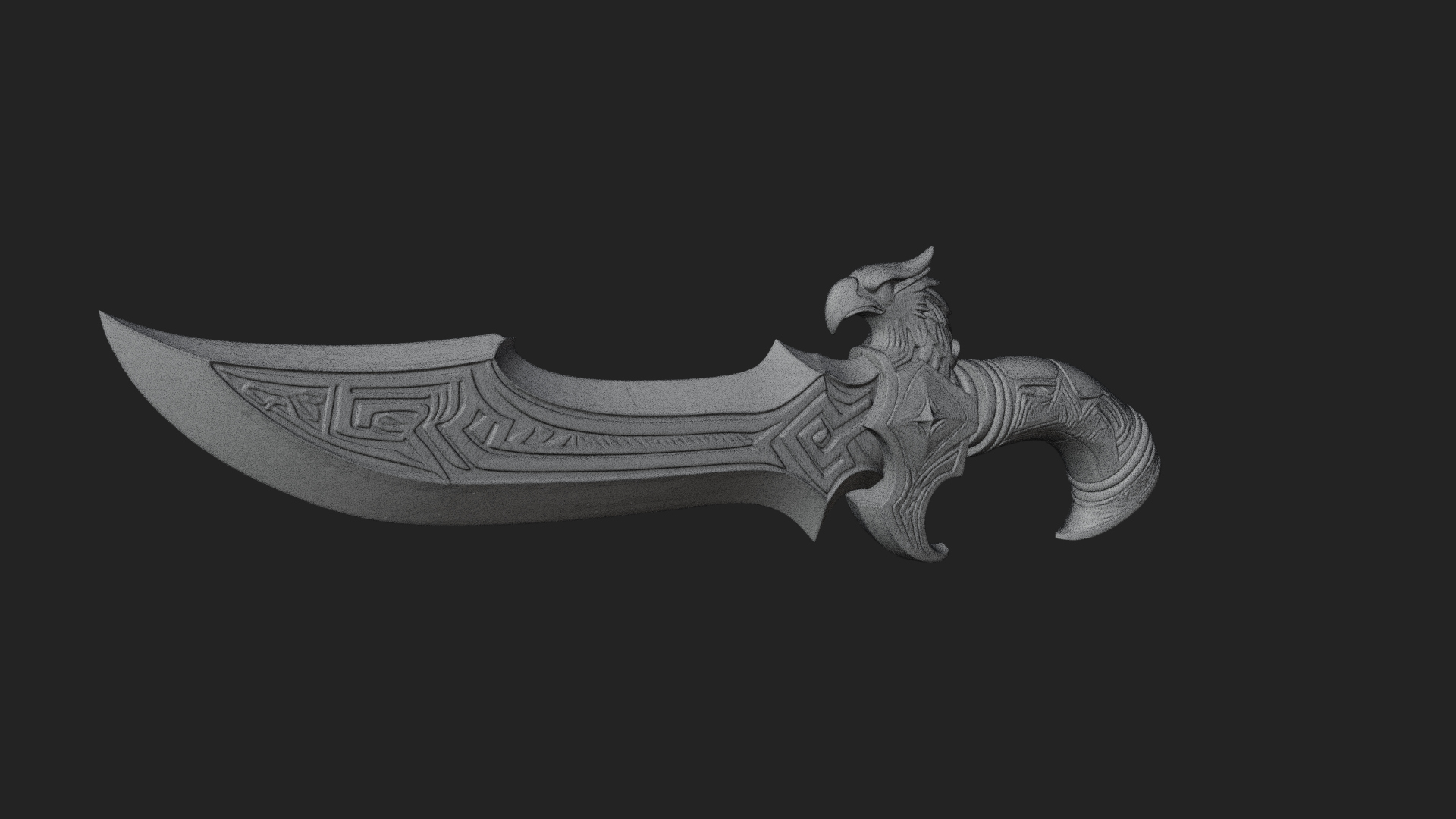 Crescent Hand Blade Model Design 9 3D Print Model 3D Model