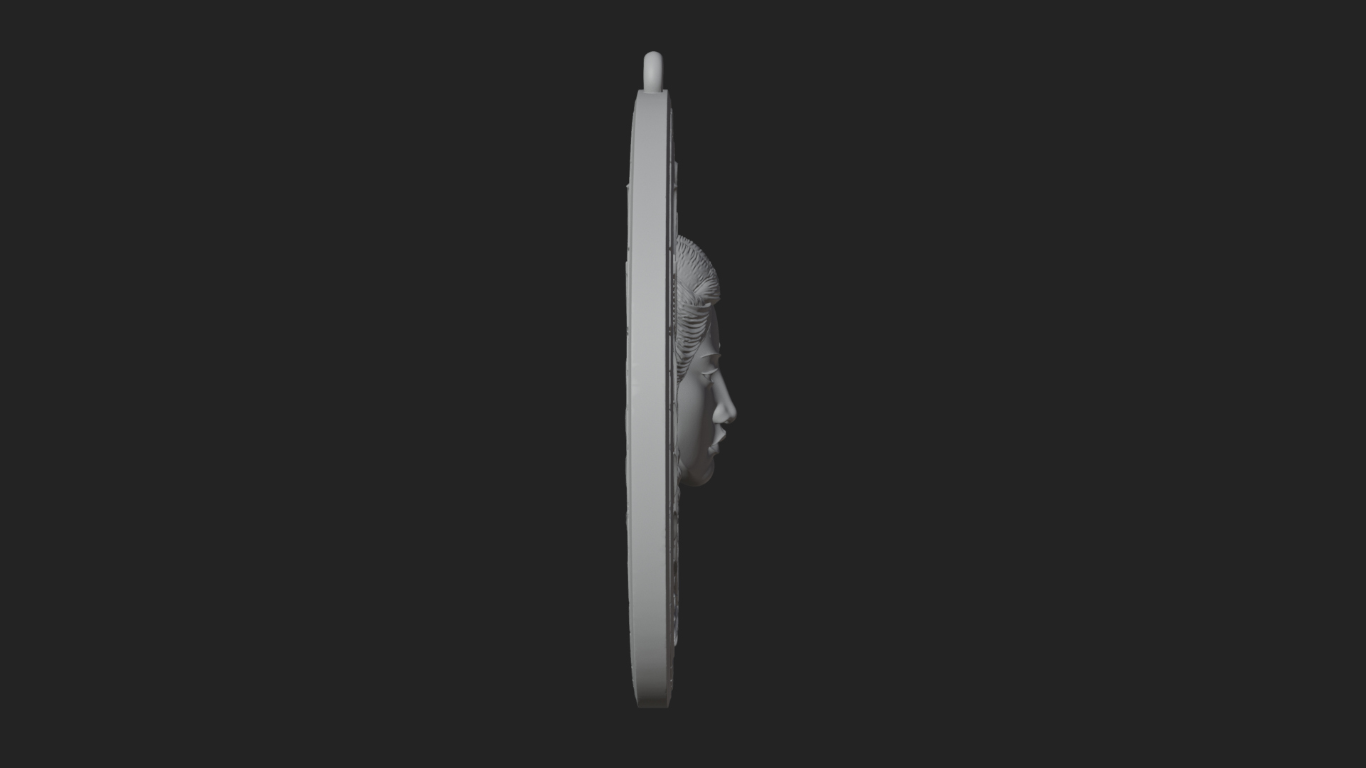 Crescent Huntress Oval Plaque Design 3 3D Print Model 3D Model