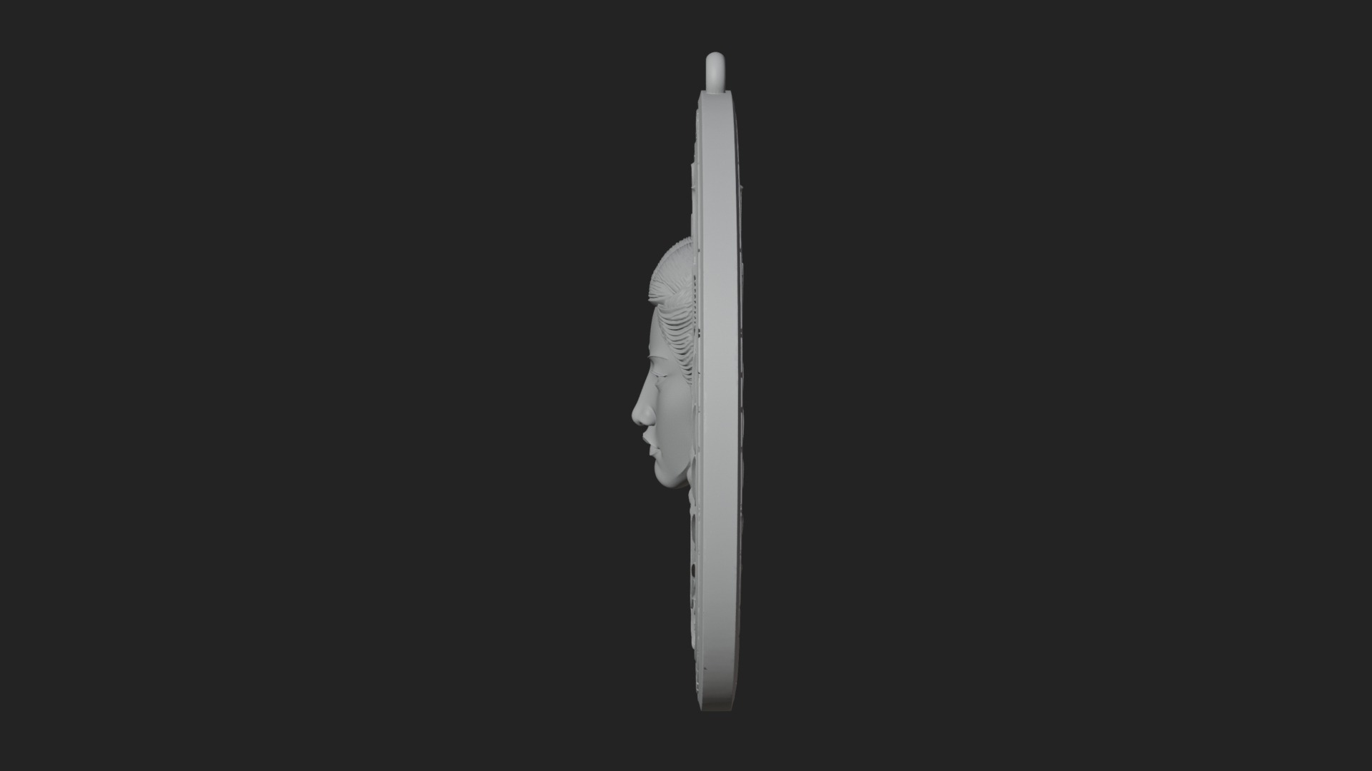Crescent Huntress Oval Plaque Design 3 3D Print Model 3D Model