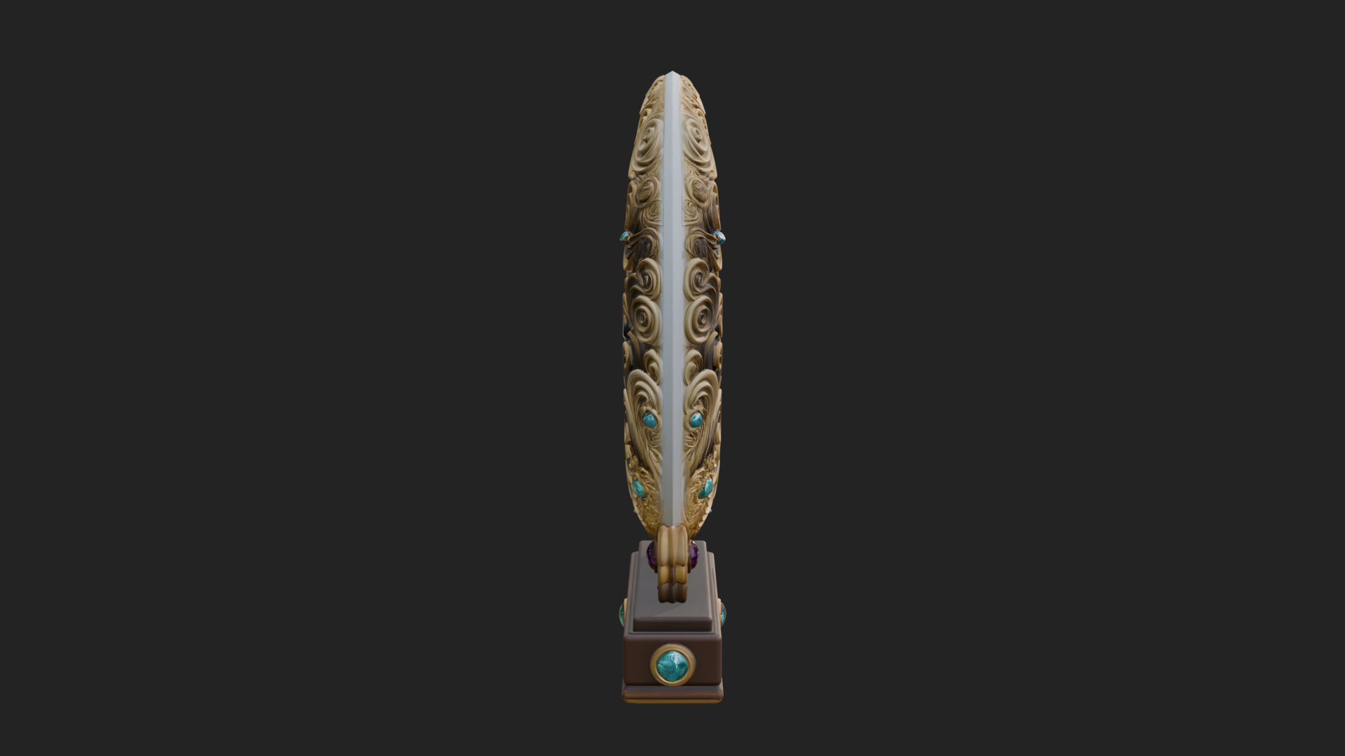 Crescent Moon Star Stand Ornament Design 1 3D Print Model 3D Model