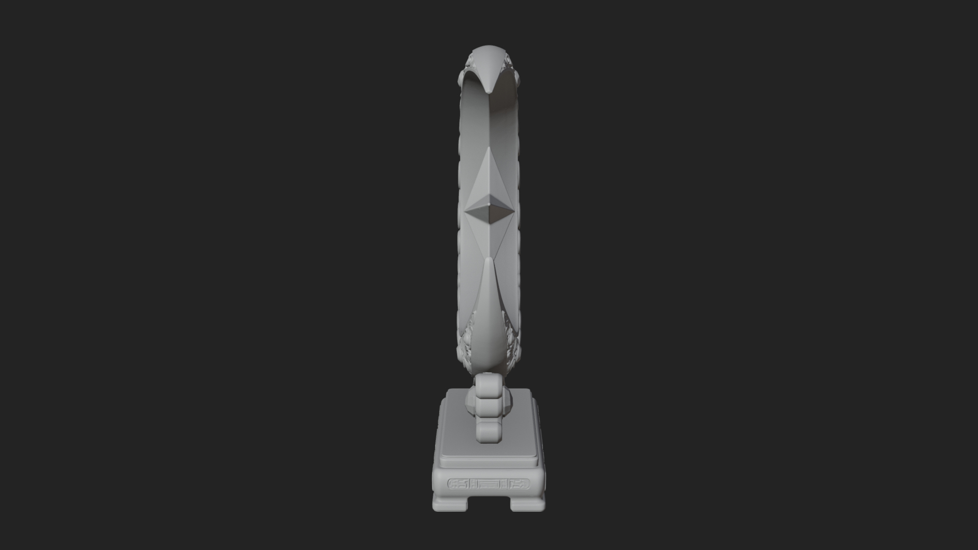 Crescent Moon Star Stand Ornament Design 2 3D Print Model 3D Model