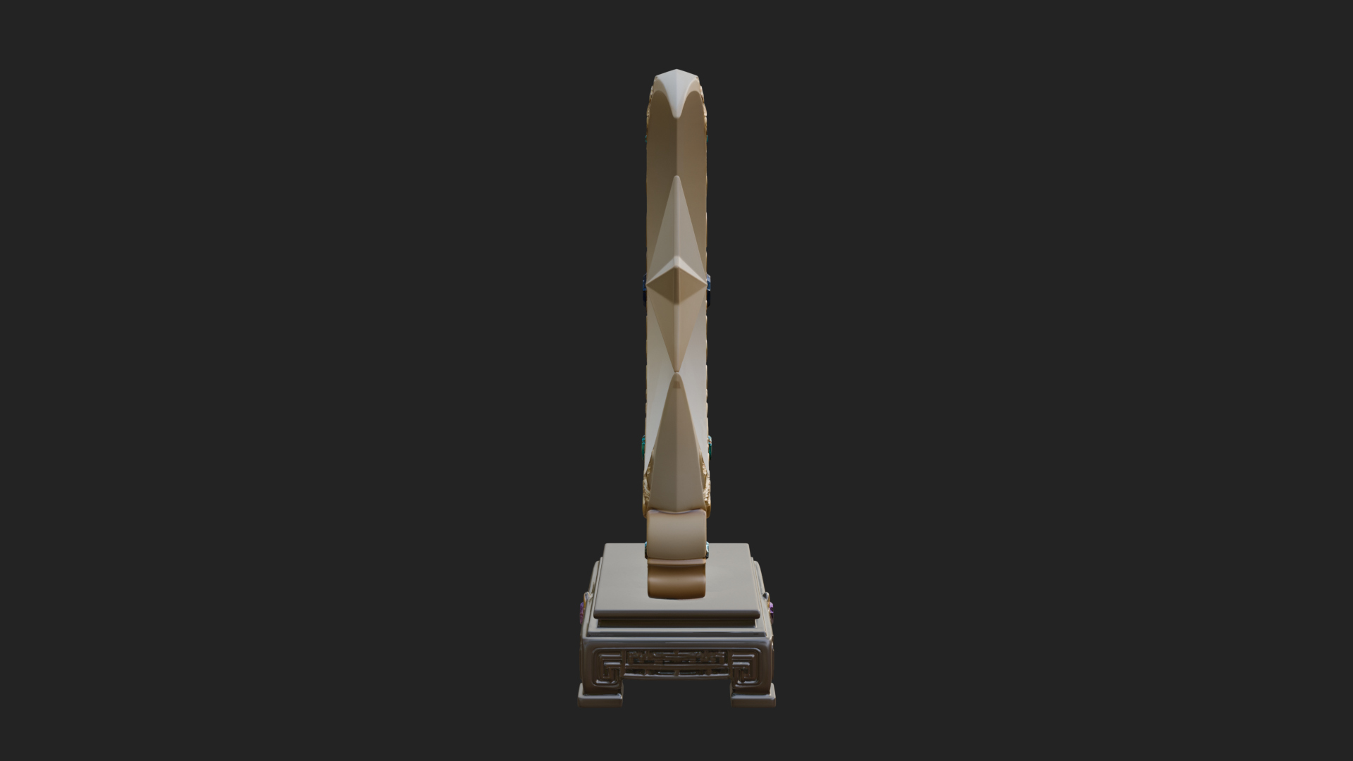 Crescent Moon Star Stand Ornament Design 3 3D Print Model 3D Model