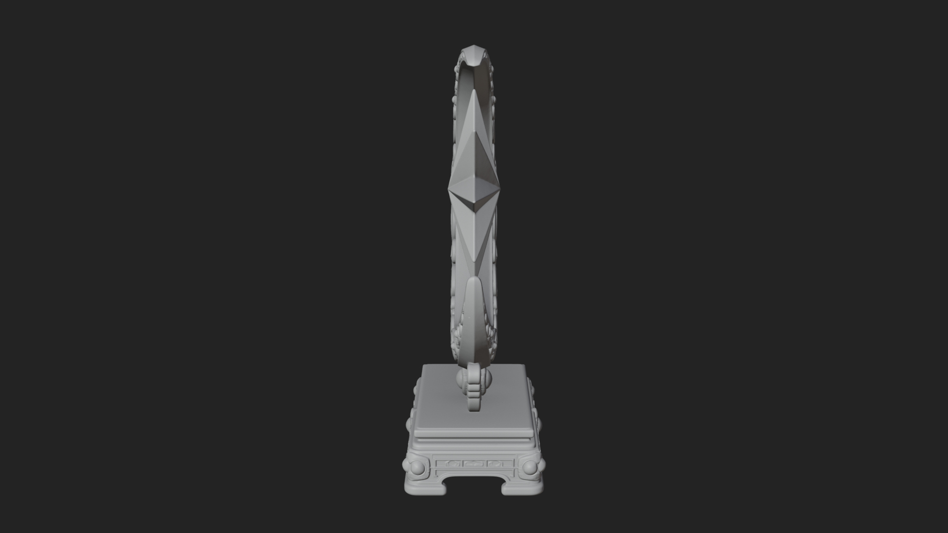 Crescent Moon Star Stand Ornament Design 4 3D Print Model 3D Model