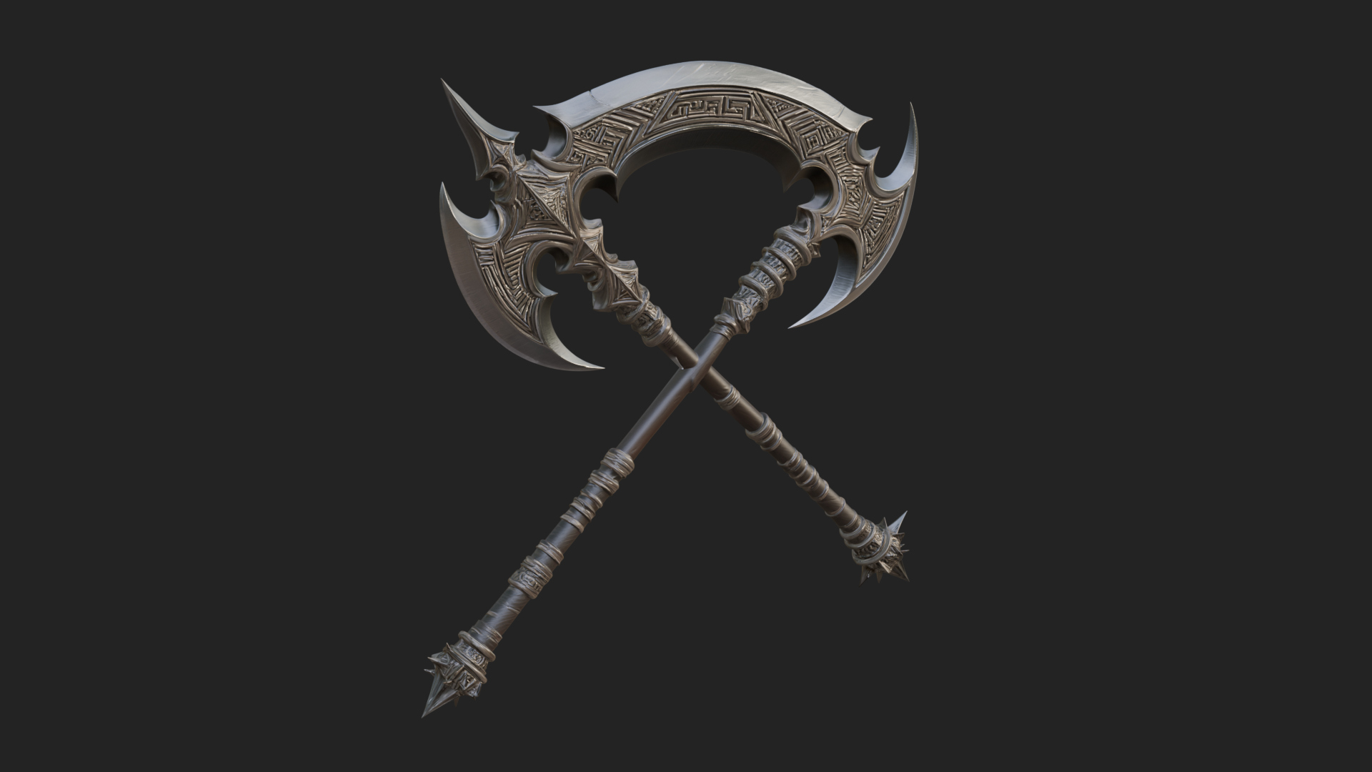 Crescent War Scythe Model Design 1 3D Print Model 3D Model