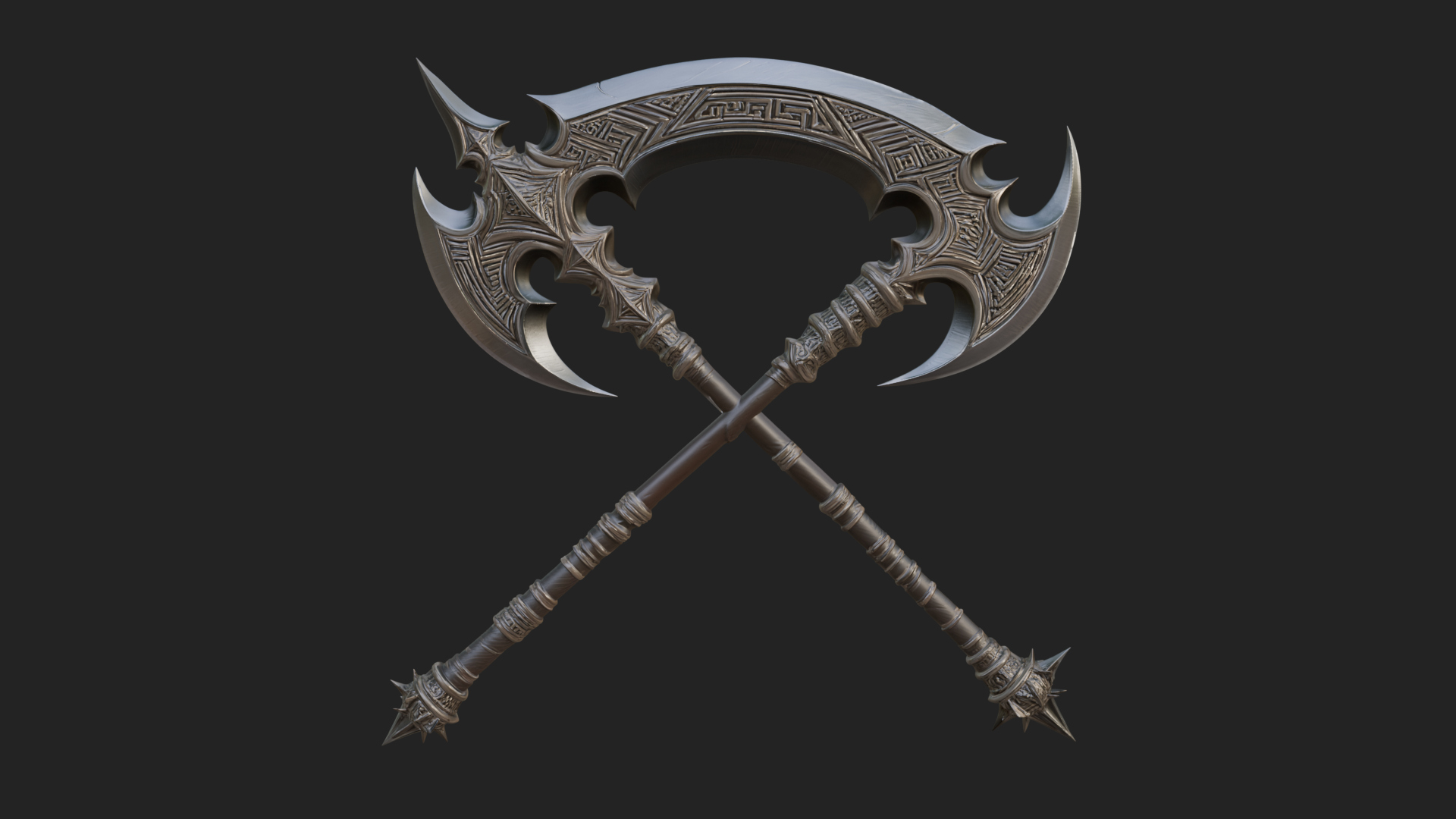 Crescent War Scythe Model Design 1 3D Print Model 3D Model