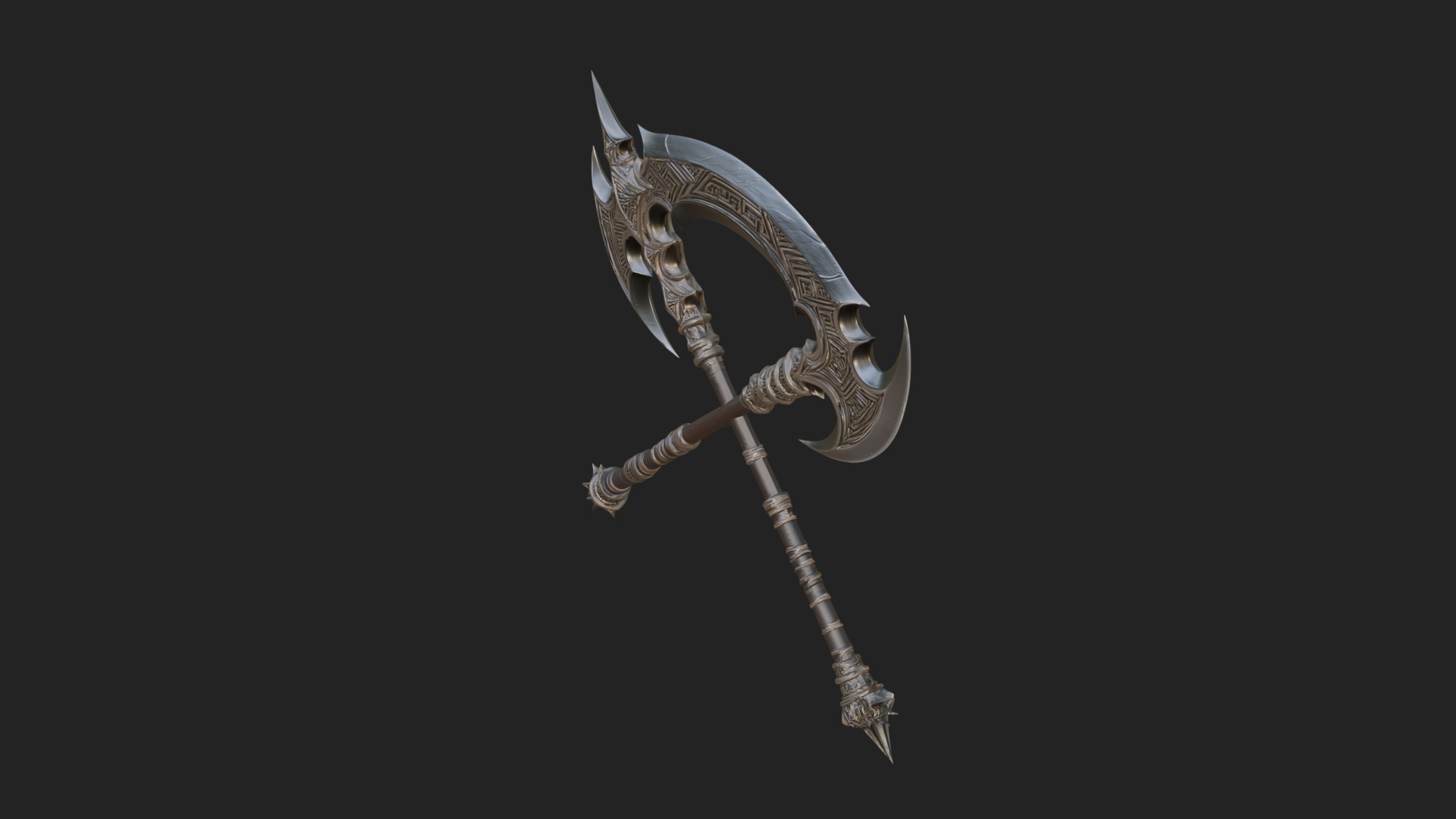 Crescent War Scythe Model Design 1 3D Print Model 3D Model