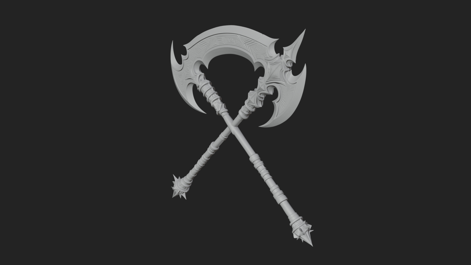 Crescent War Scythe Model Design 1 3D Print Model 3D Model