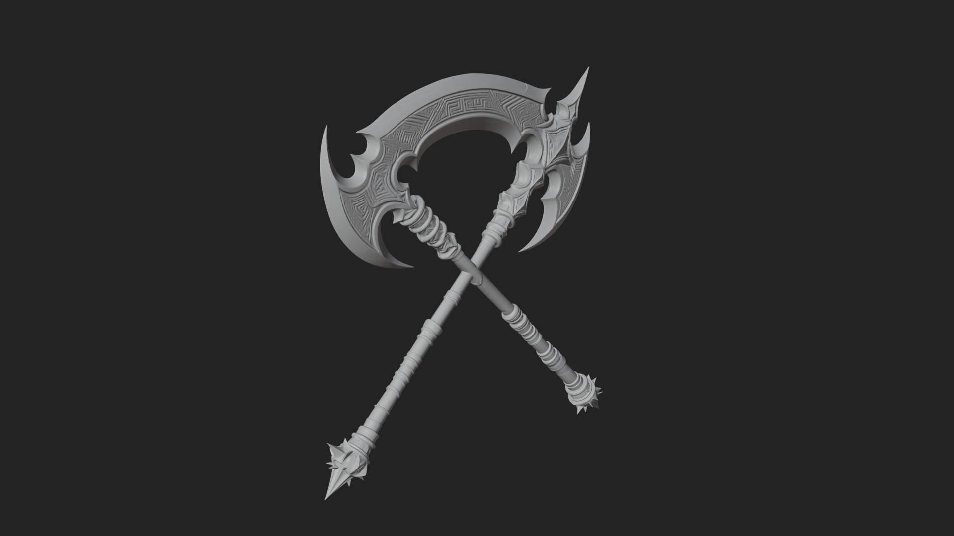 Crescent War Scythe Model Design 1 3D Print Model 3D Model