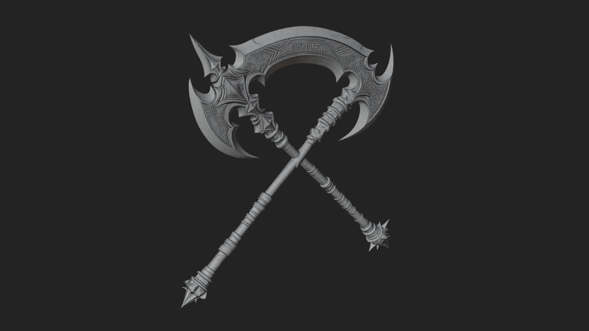 Crescent War Scythe Model Design 1 3D Print Model 3D Model