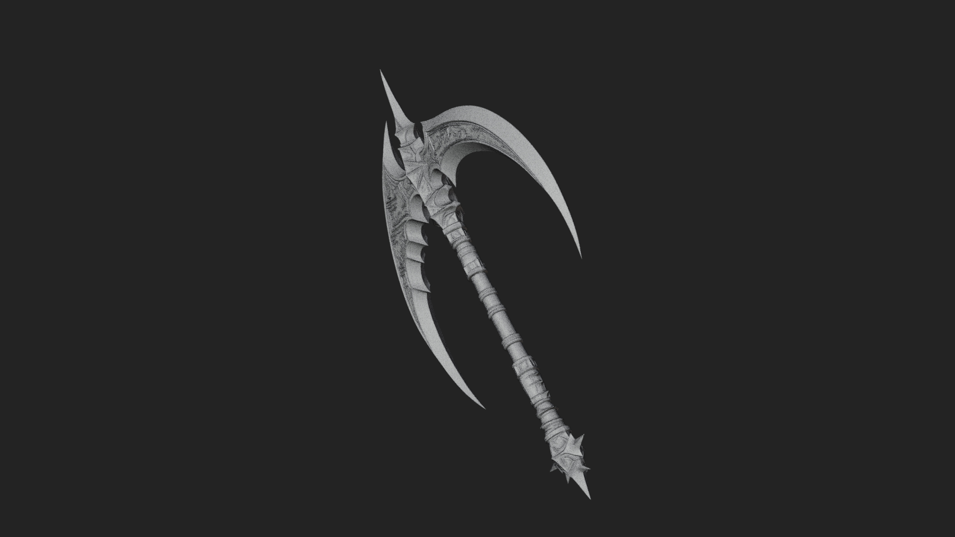 Crescent War Scythe Model Design 3 3D Print Model 3D Model