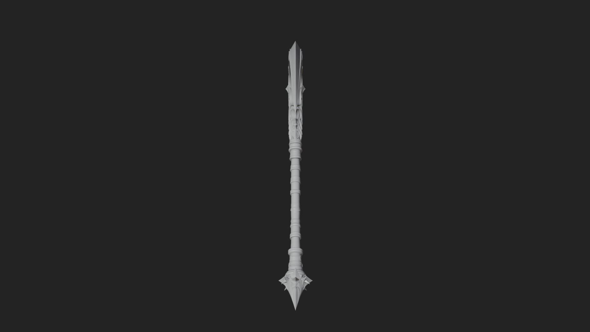 Crescent War Scythe Model Design 4 3D Print Model 3D Model
