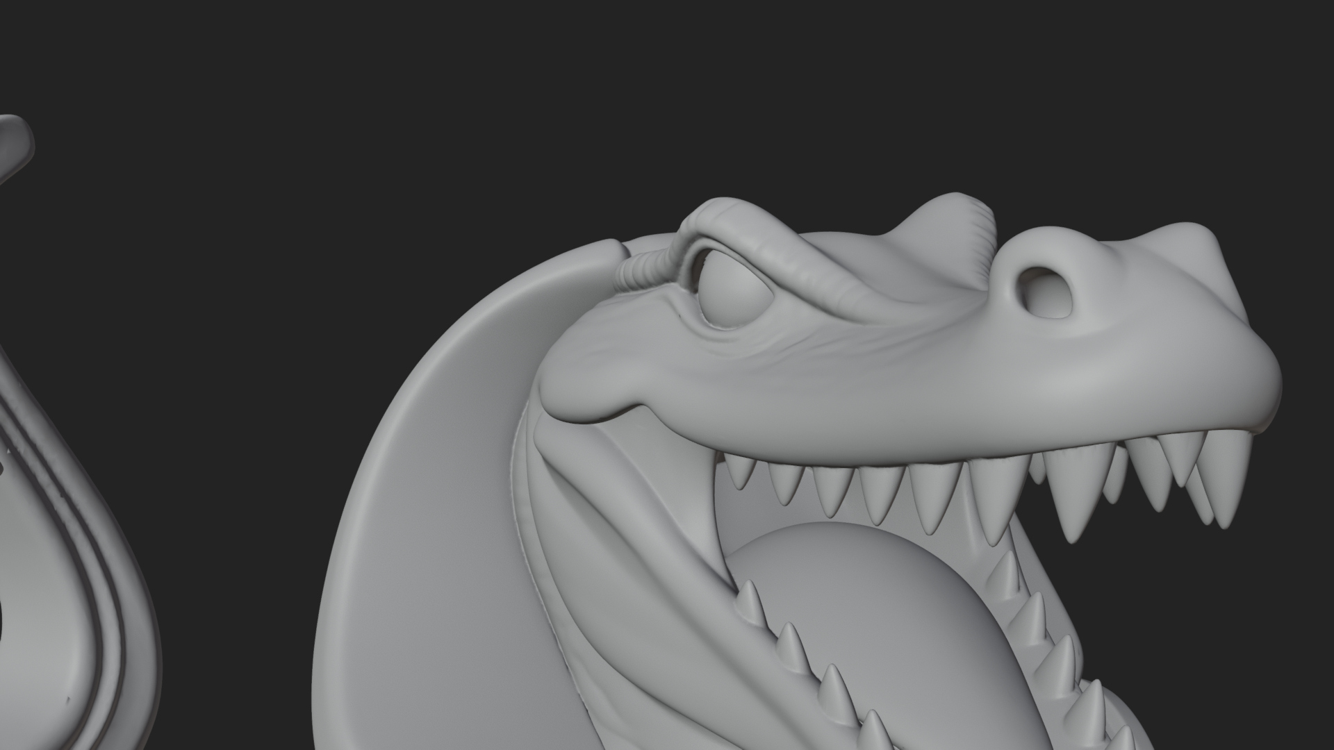 Crocodile-Headed Egyptian God Statue Design 1 3D Print 3D Model