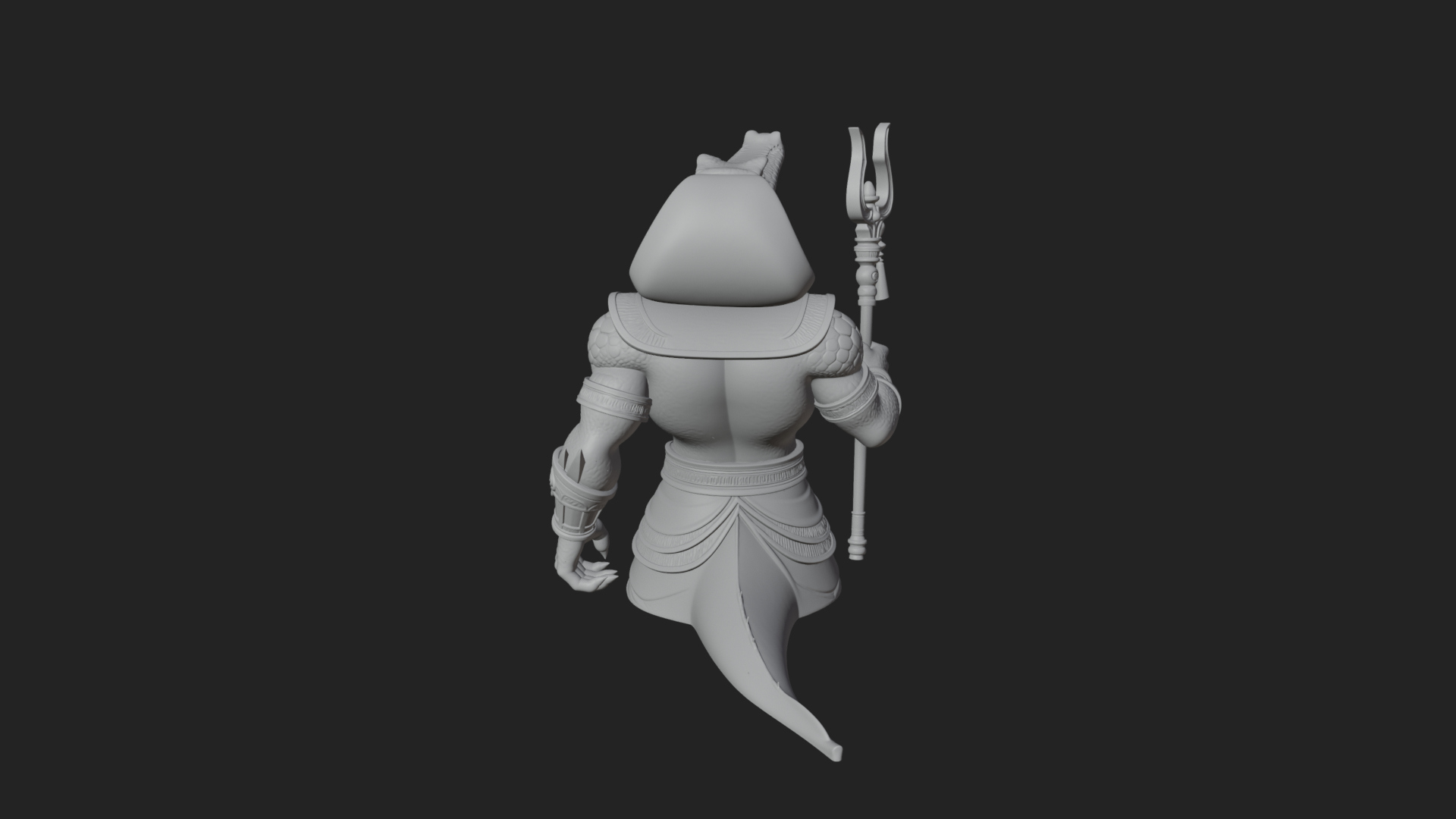 Crocodile Headed Egyptian God Statue Design 2 3D Print 3D Model