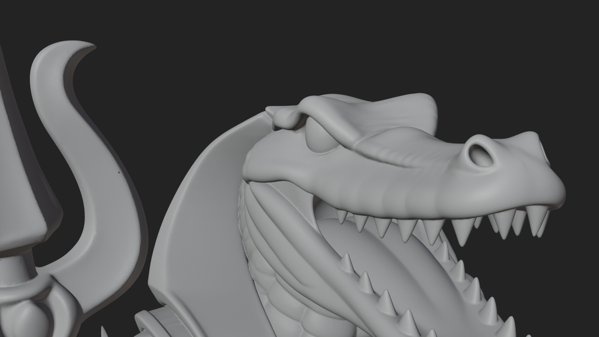 Crocodile-Headed Egyptian God Statue Design 3 3D Print 3D Model