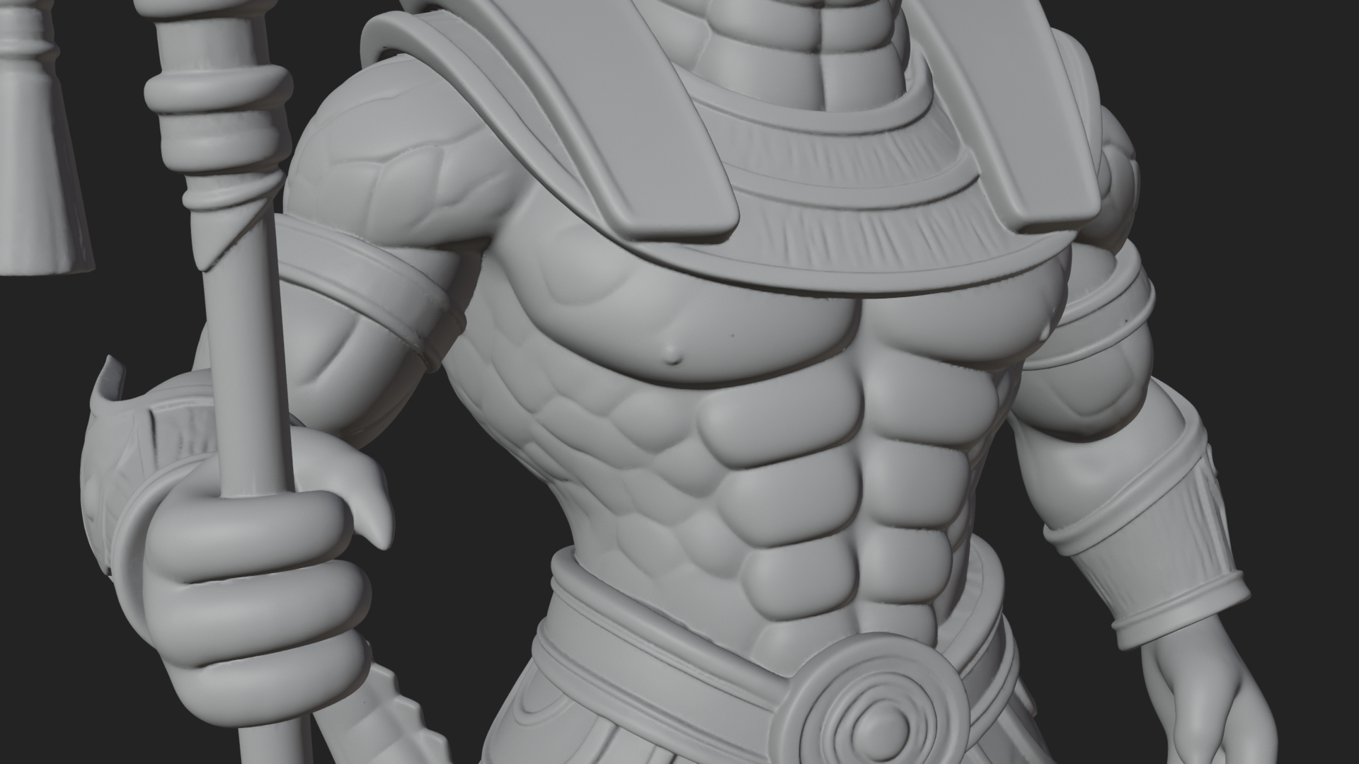 Crocodile-Headed Egyptian God Statue Design 3 3D Print 3D Model