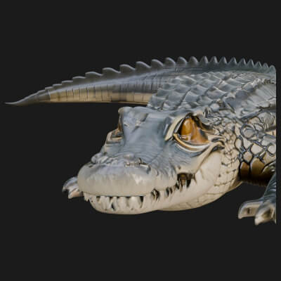 Crocodile Statue Design 1 3D Print Model