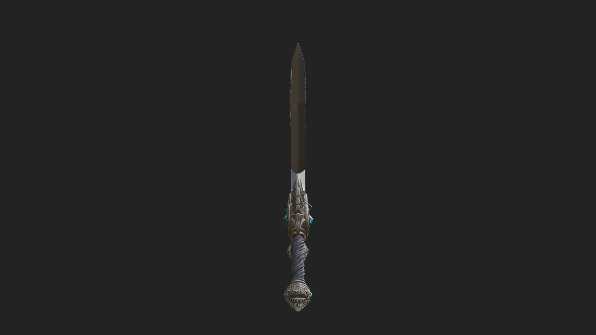 Crossed Twin Blade Model Design 1 3D Print Model 3D Model