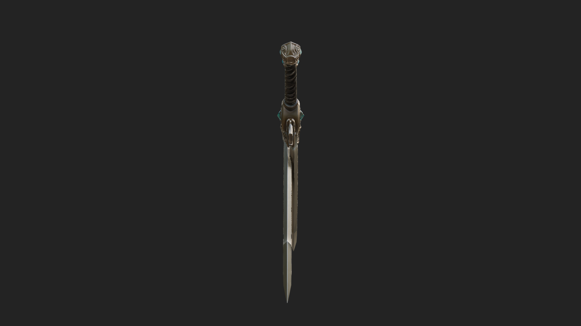 Crossed Twin Blade Model Design 2 3D Print Model 3D Model