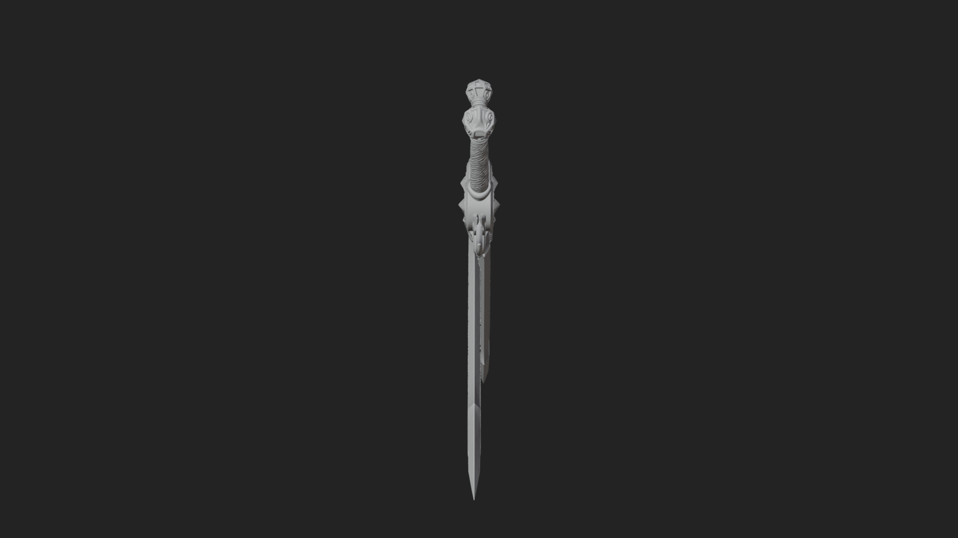 Crossed Twin Blade Model Design 2 3D Print Model 3D Model