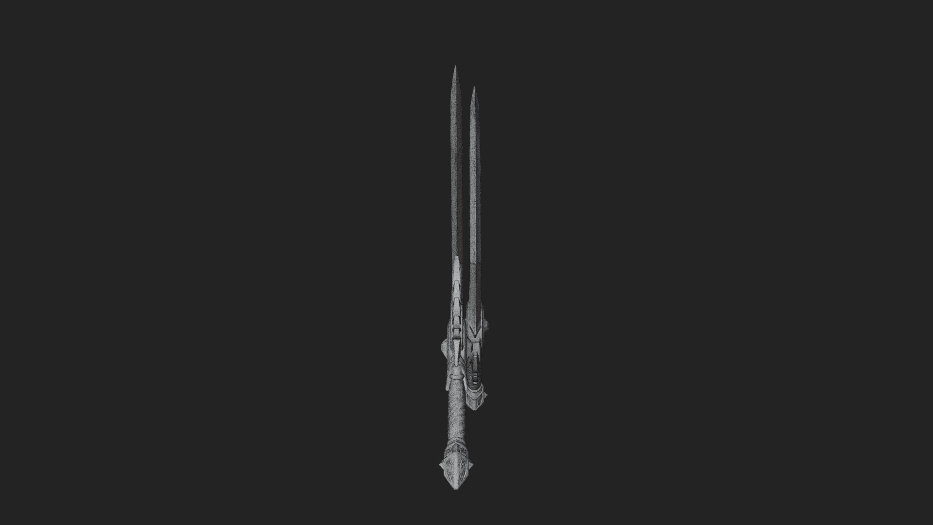 Crossed Twin Blade Model Design 4 3D Print Model 3D Model