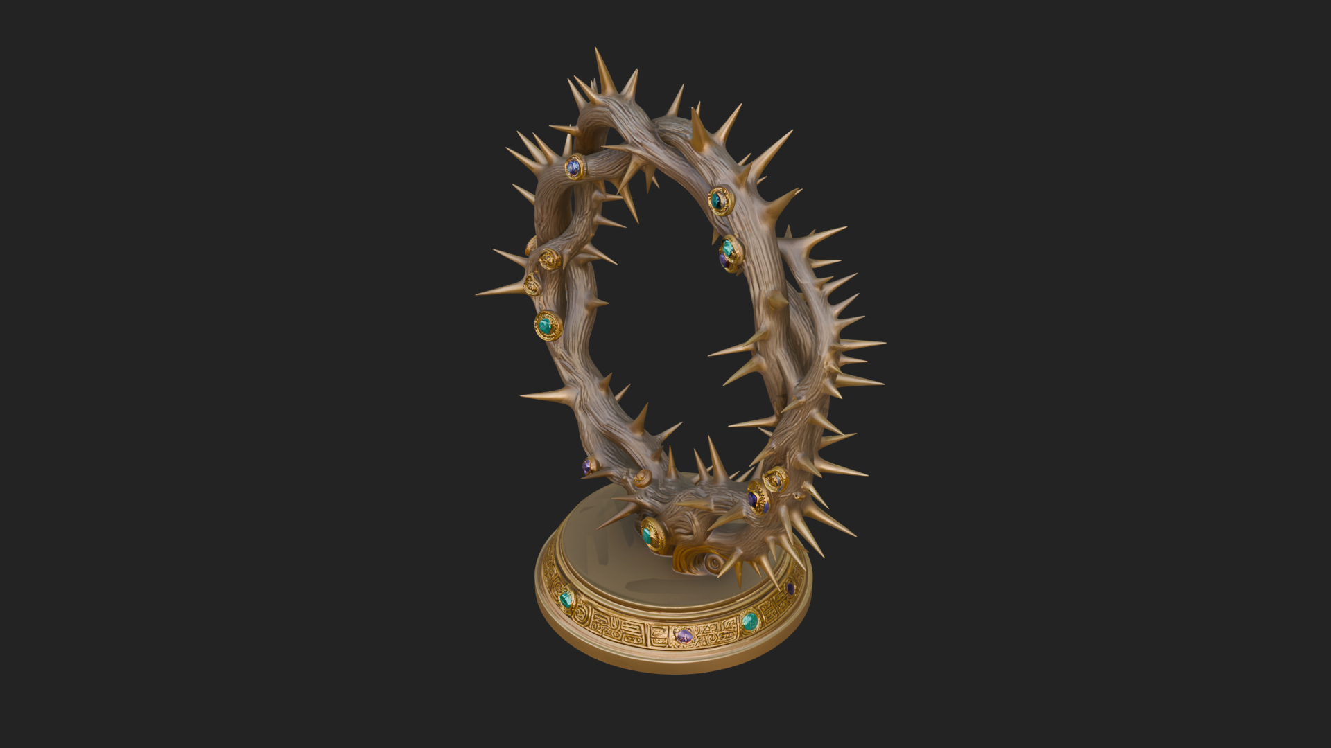 Crown of Thorns Stand Model Design 1 3D Print Model 3D Model