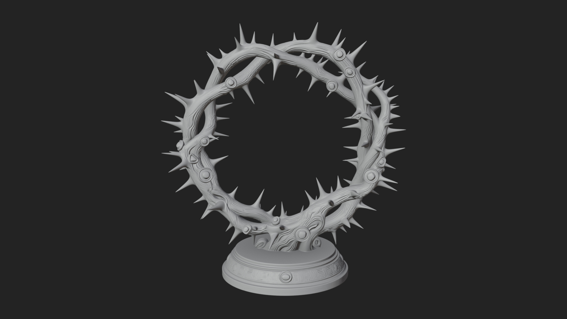 Crown of Thorns Stand Model Design 1 3D Print Model 3D Model