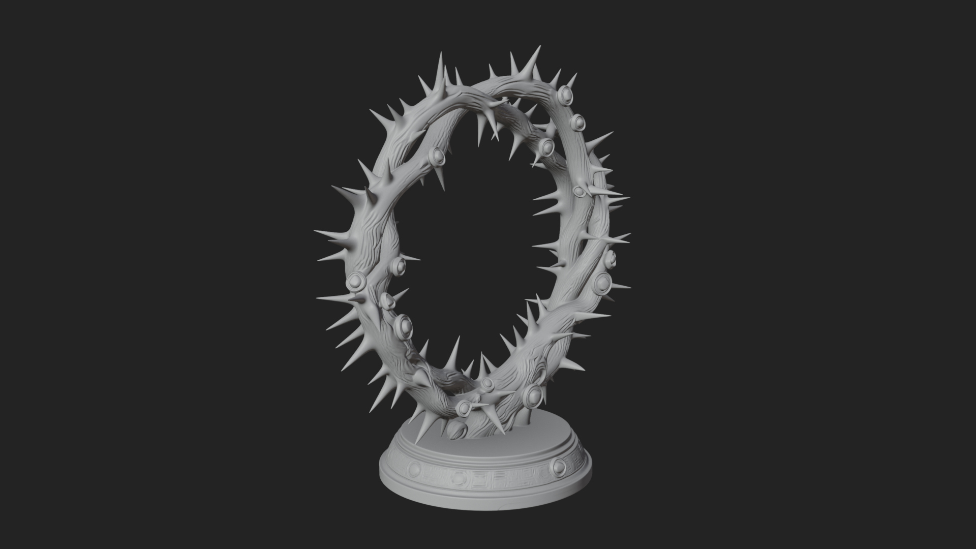 Crown of Thorns Stand Model Design 1 3D Print Model 3D Model