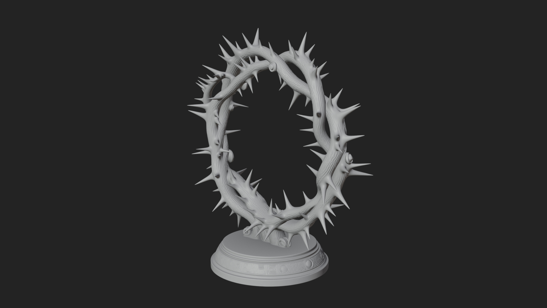 Crown of Thorns Stand Model Design 1 3D Print Model 3D Model