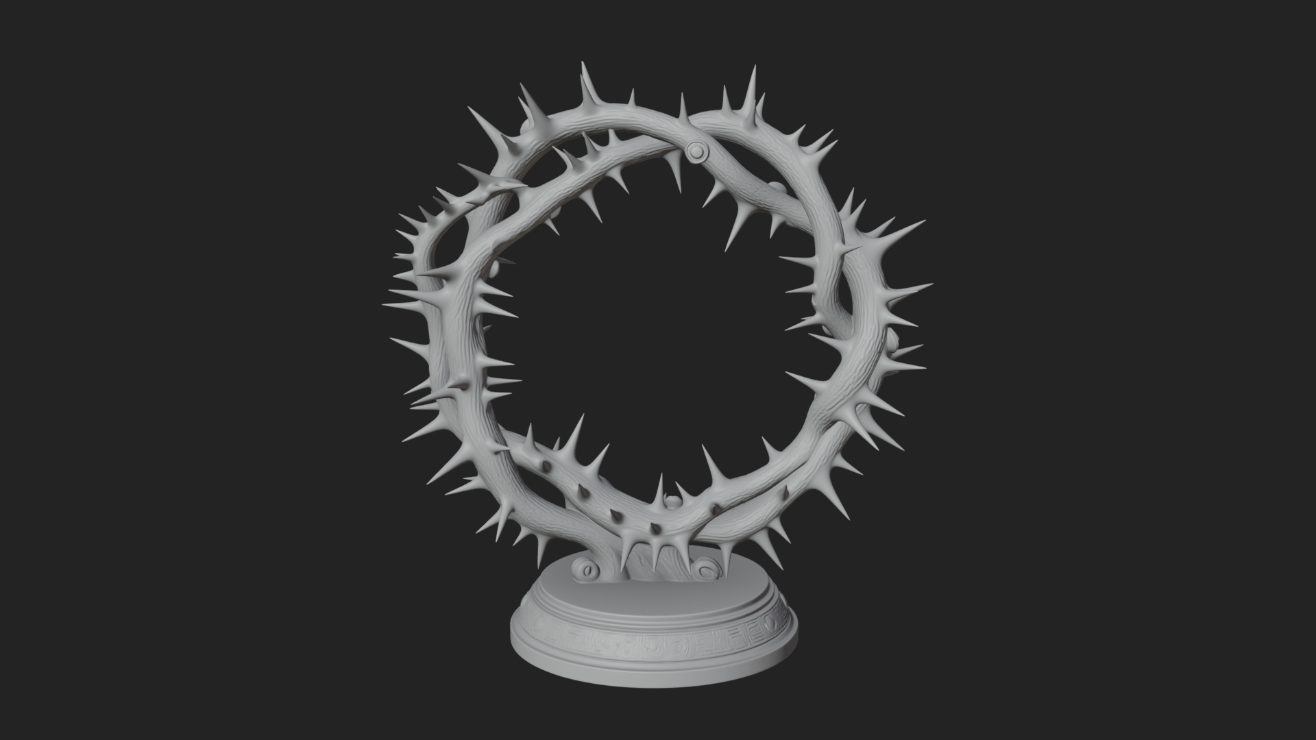 Crown of Thorns Stand Model Design 1 3D Print Model 3D Model