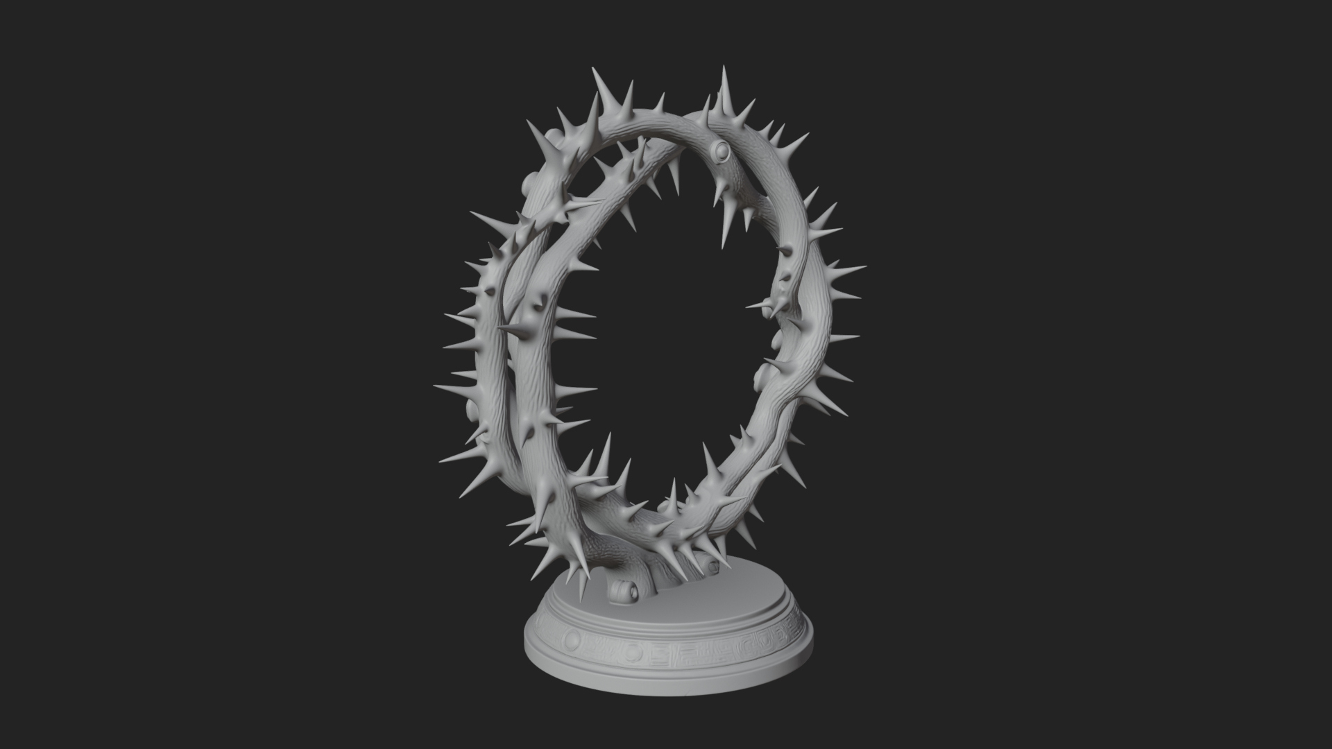 Crown of Thorns Stand Model Design 1 3D Print Model 3D Model