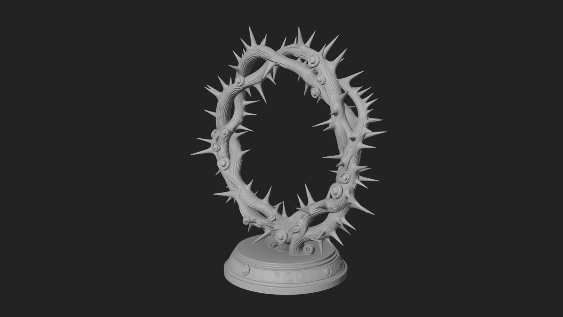 Crown of Thorns Stand Model Design 1 3D Print Model 3D Model