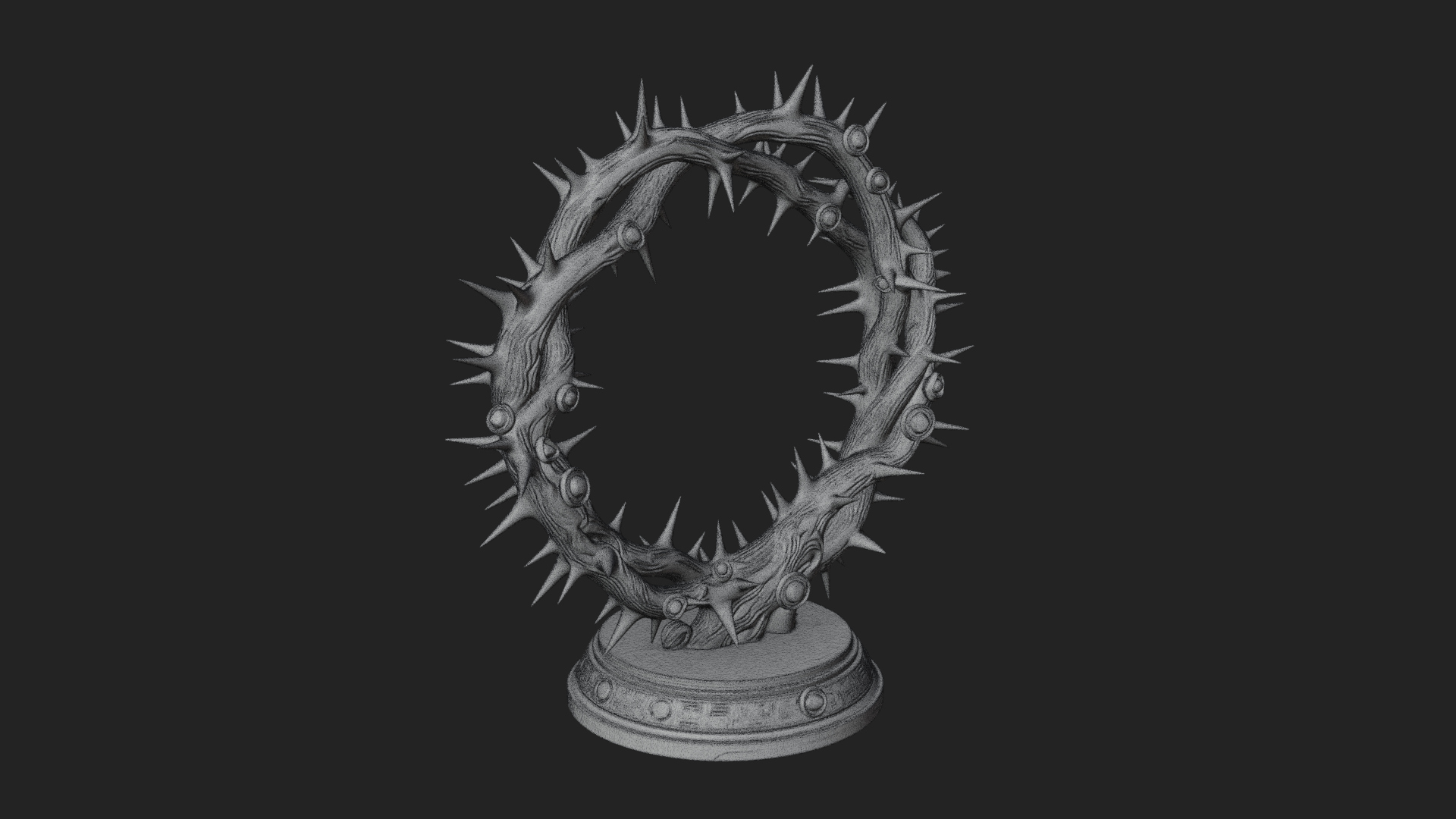 Crown of Thorns Stand Model Design 1 3D Print Model 3D Model