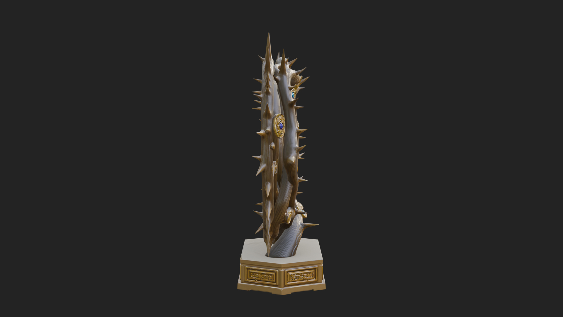 Crown of Thorns Stand Model Design 2 3D Print Model 3D Model