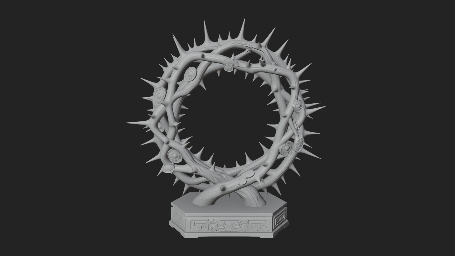 Crown of Thorns Stand Model Design 2 3D Print Model 3D Model